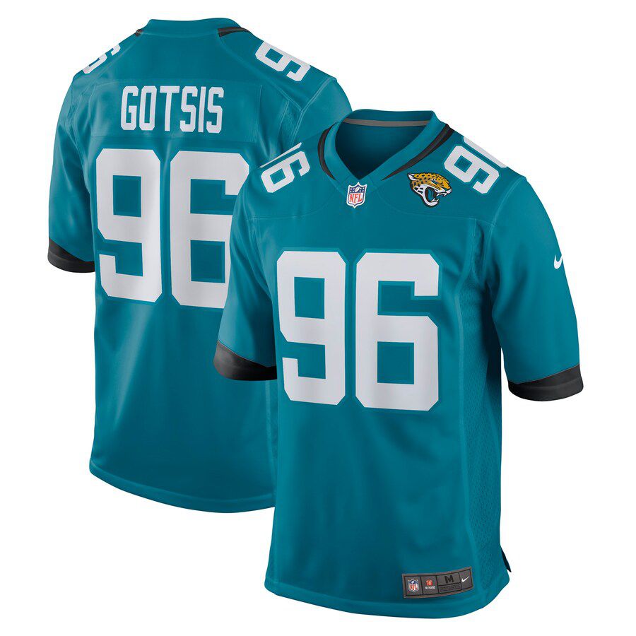 Men Jacksonville Jaguars #96 Adam Gotsis Nike Green Game NFL Jersey->jacksonville jaguars->NFL Jersey